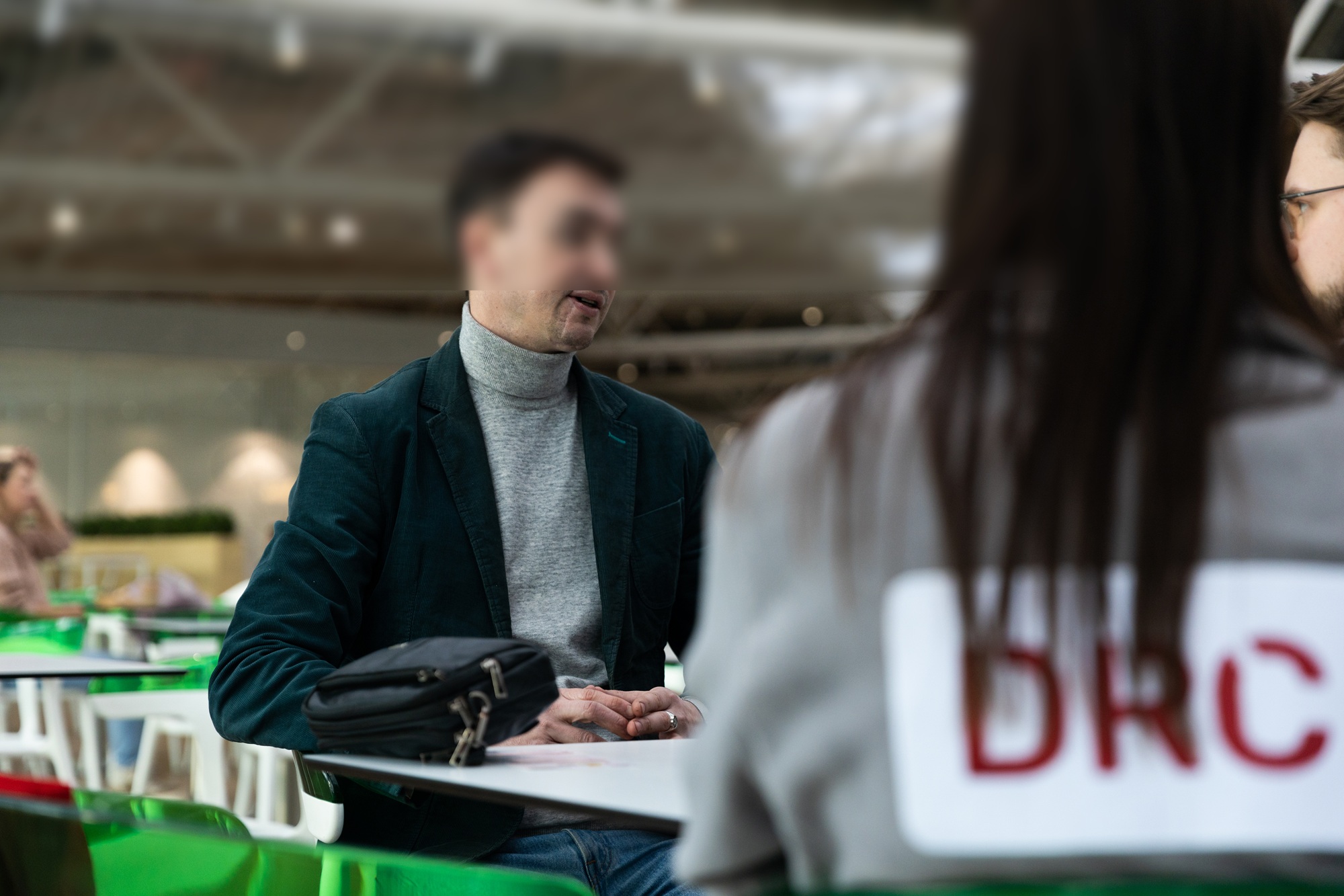 Serhii shares his story of how the landmine explosion changed his life.©DRC Ukraine, 2025, Olena Vysokolian