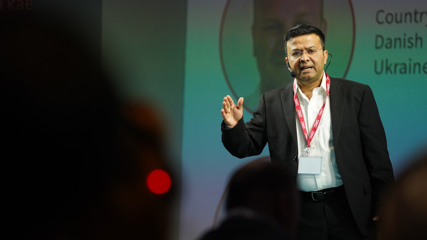 Isaac Robinson. Presentation of the Digital Legal Aid Platform in Kyiv, Ukraine. ©DRC Ukraine, Kyiv, 2023, Volodymyr Cheppel.