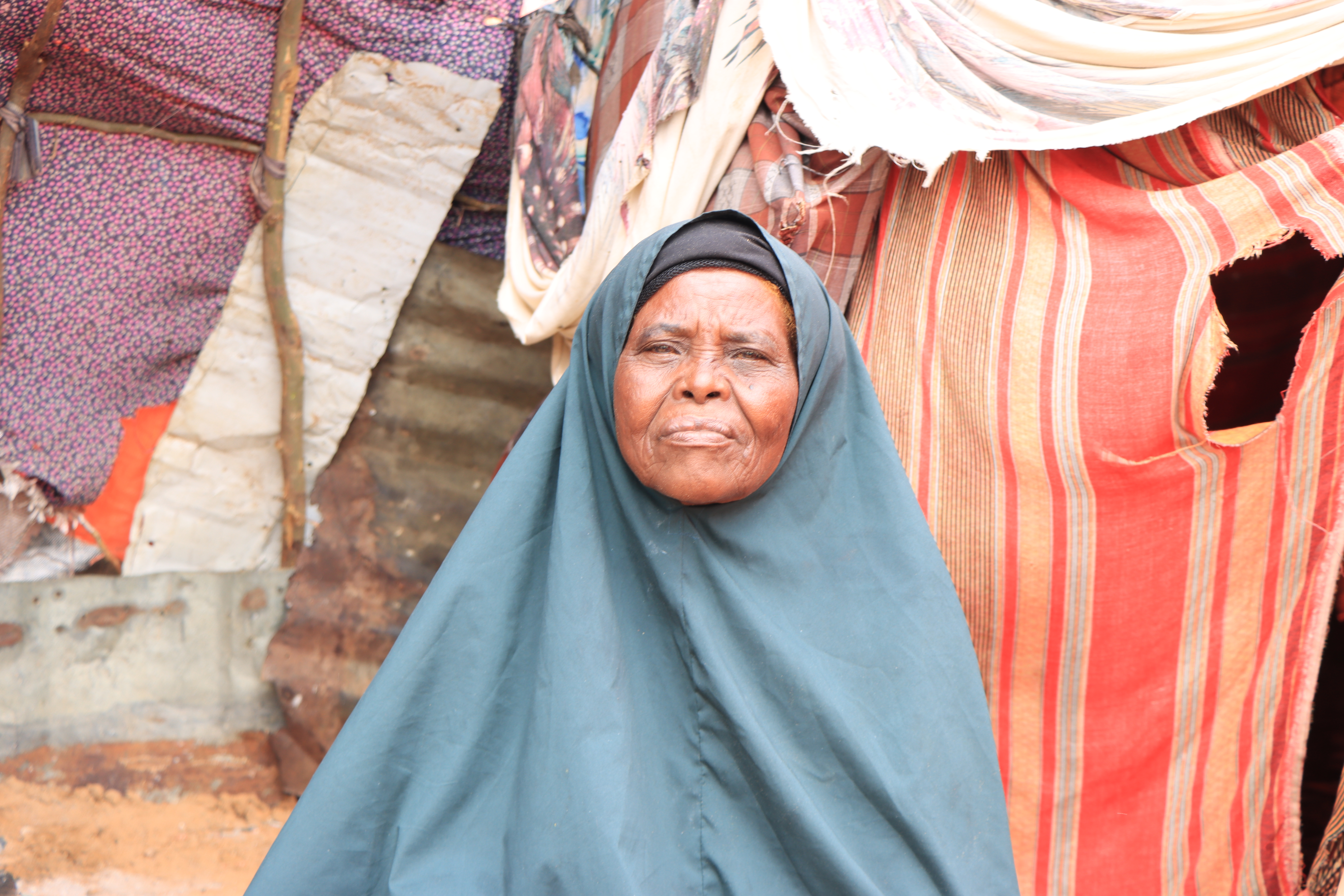 Mama Fatuma, a grandmother of 6 had to walk for more than 95 km to reach Mogadishu in search of help.Maslah, DRC