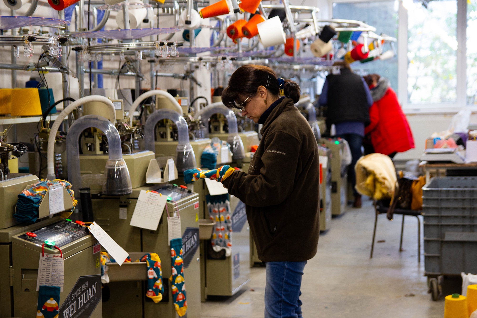 Rubizhne Hosiery Manufacturer relaunched in western Ukraine.  ©DRC Ukraine, November 2022, Ivano-Frankivsk, Olena Vysokolian.