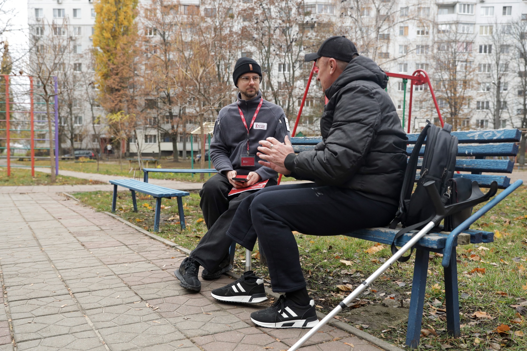 Surviving the bombing, Yurii was evacuated from Pokrovsk and eventually relocated to Kharkiv.©DRC Ukraine, Kharkiv, 2025, Olena Vysokolian