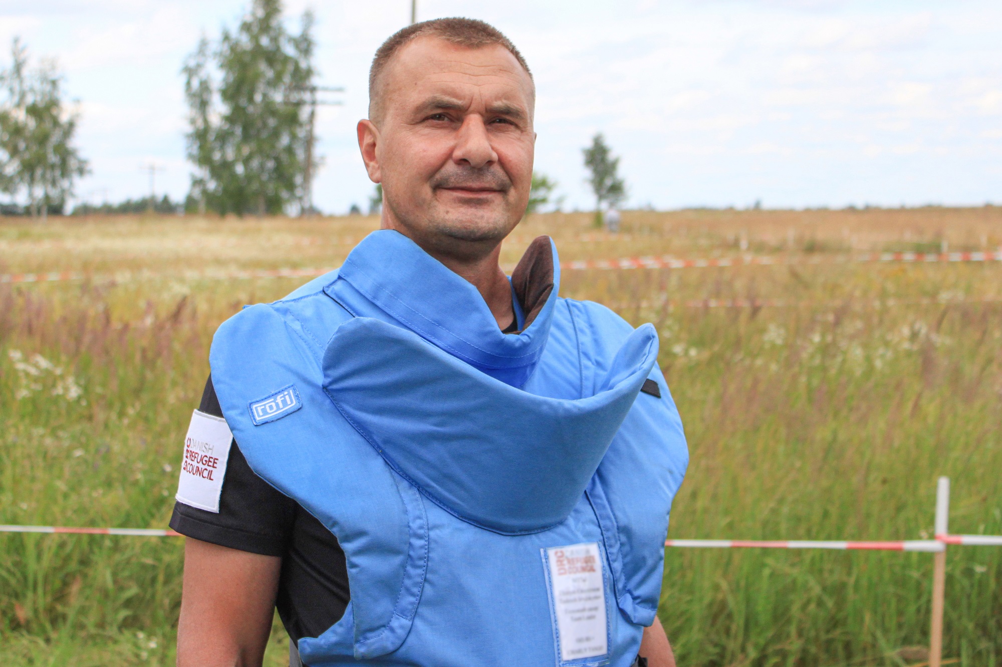 Team Leader Tadeush at the demining site in Kyiv Oblast. ©DRC Ukraine, Kyiv Oblast, 2023, Volodymyr Malynka.