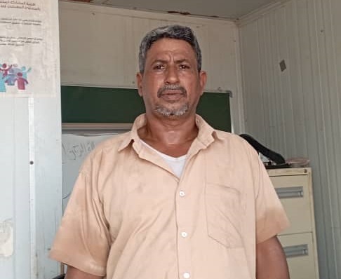 Abdou, a displaced resident living in Al Rabat camp